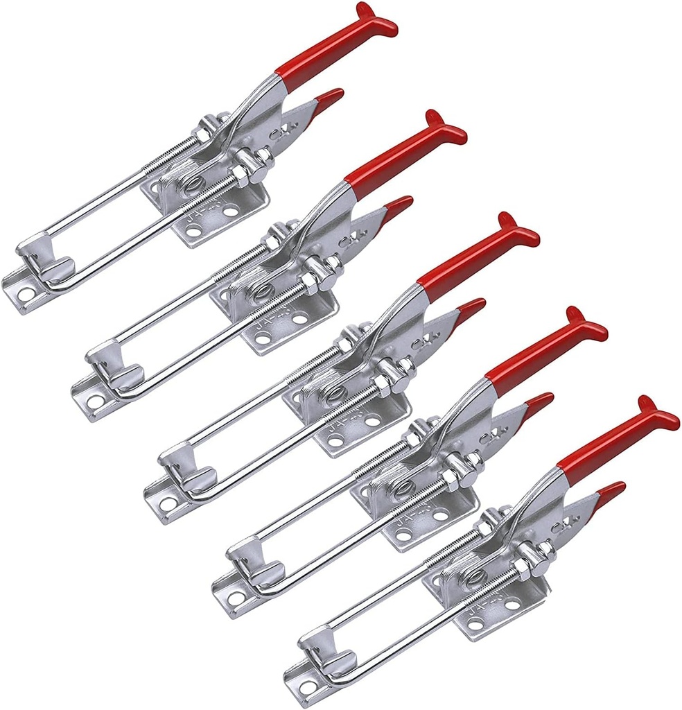 5Pack 2000lbs Toggle Clamp 431,Heavy Duty Toggle Latch Clamp for Latch Lock,Self Latch Toggle Latch Action Lock for Tire Carrier Latch,Smoker Lid Latch,Cam Clamp Latch Pull Latch,Draw Latch Hardware.