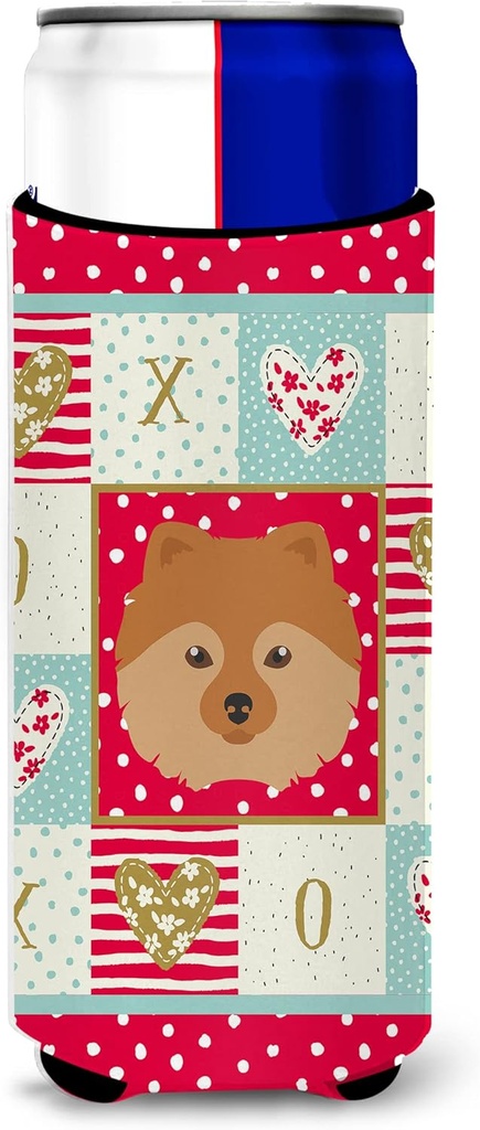 Caroline's Treasures German Spitz Michelob Ultra Hugger for slim cans cold-beverage-koozies, Multicolor