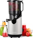 Cold Press Juicer Machines, Slow Masticating Juicer with 5.3" Extra Large Feed Chute Fit Whole Fruits & Vegetables, Self Feeding Effortless for Batch Juicing, BPA Free 250W (Silver, 1.8L)