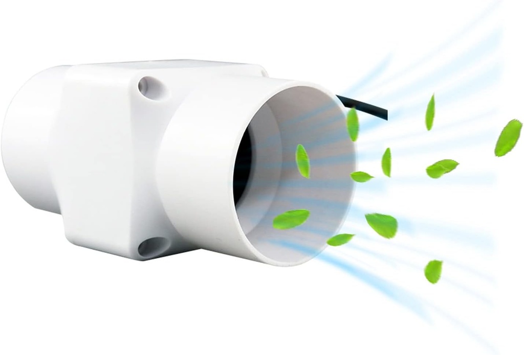 2 Inch Duct Fan Powerful Inline Extractor Fan Abs Plastic Booster Blower 50Mm Indoor Air Circulation Mini Ventilation Fans for Carbon Filter Vents Grow Tents Basements