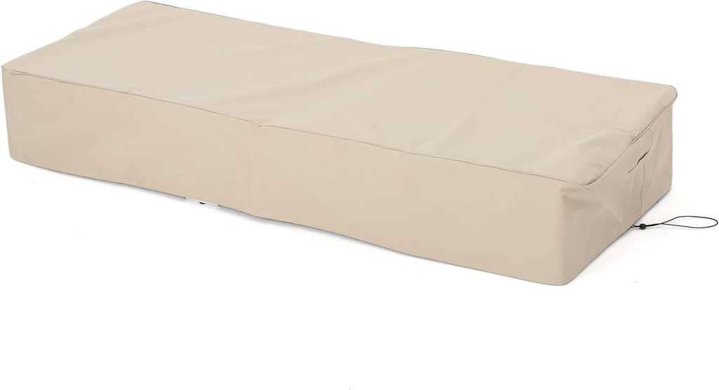 Christopher Knight Home Shield Outdoor Waterproof Fabric Lounge Set Covers, 2-Pcs Set, Beige, 83 x 30 x 12 inches