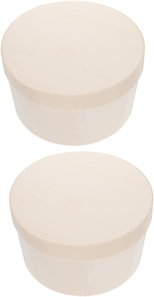 2pcs Round Cake Box Lightweight Creative Dessert Packing Cases Cheese Cake Carrier Design for Birthday and Special Occasions Romantic and Packaging