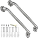 24'' Grab Bars for Bathtub and Shower 2 Pack, 1-1/4'' Diameter Shower Grab Bar for Elderly with Anti-Slip Textured Grip Stainless Steel Bath Handrails