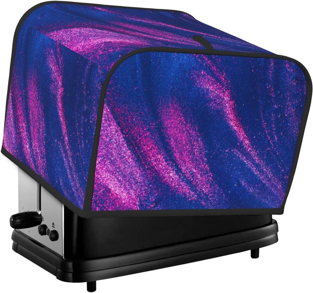 Oven Cover Kitchen Bread Machine Protector,4 Slice Toaster Cover For Home,Fingerprint Coaster Cover,Kitchen Small Appliance,Neon Gradient Blue