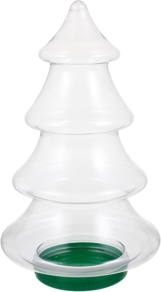 1pc Christmas Tree Candy Storage Jar Festive Candy Cookie Container for Holiday Party Supplies Creative Idea for Treats Cookies and Toys