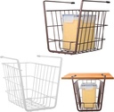 Deep under Shelf Storage Baskets Iron Wire Hanging Baskets for Kitchen Pantry and Office