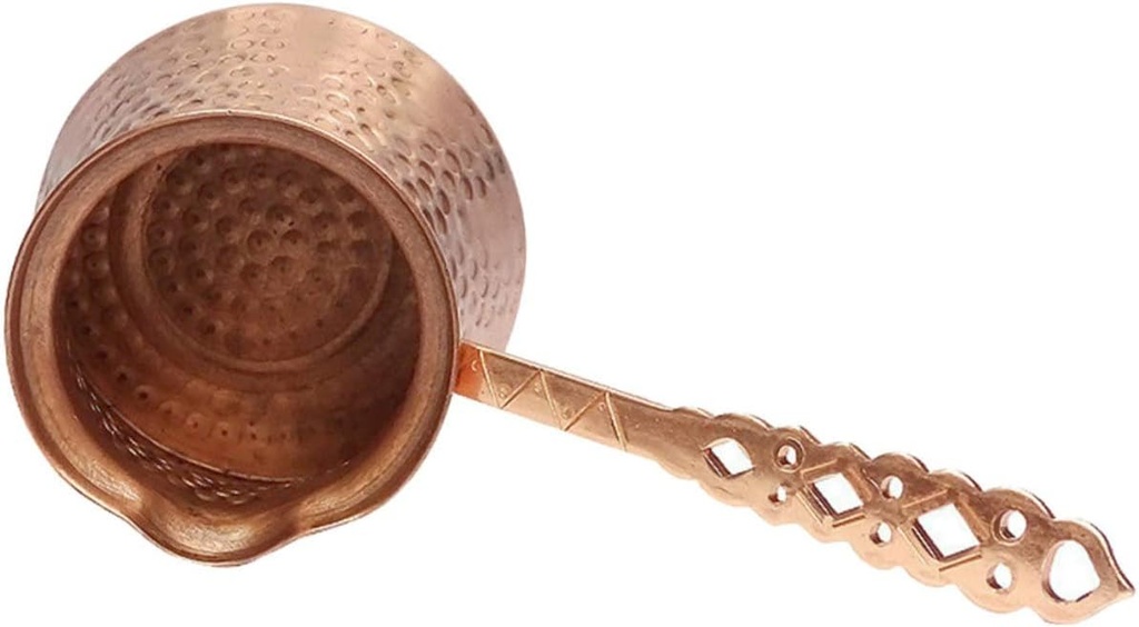 Retro 320ml Turkish Coffee Pot Multi-function Wear-resistant Coffee Maker Coppered Aluminium Kettle for and Tea Supplies for Home and Office Use