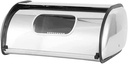 POCHY Fashion bread box Large Capacity Bread Box Stainless Steel Bread Bin With Transparent Window And Roll Cover Bread Holder Portable Storage exquisite