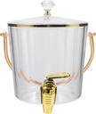 UPKOCH Beverage Dispenser with Faucet 2 Gallon Plastic Ice Bucket Portable Drink Dispenser for Parties Home Outdoor Use with Handle and Lid