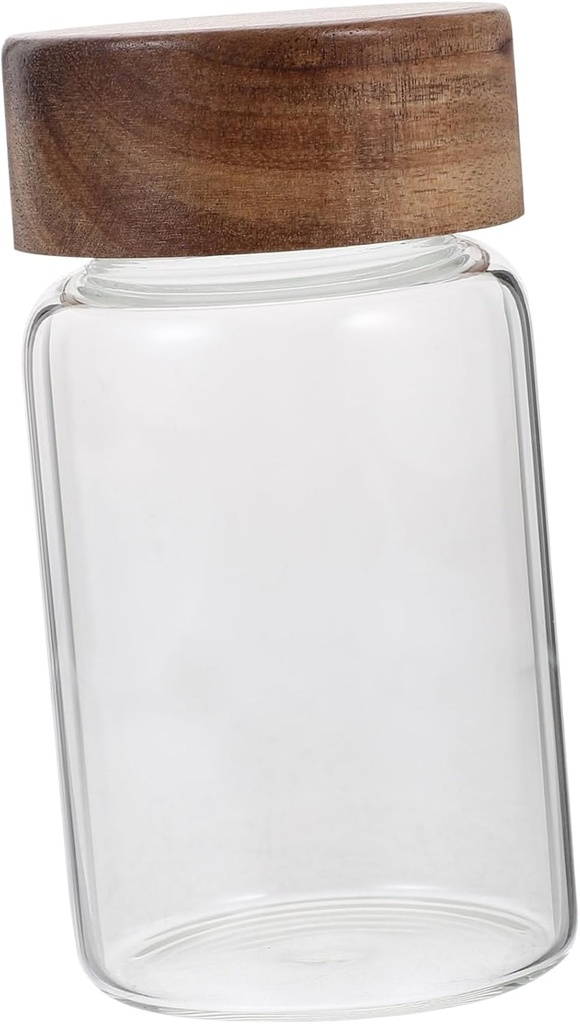 Luxshiny Airtight Glass Jar Storage Canister with Lid Clear Food Container for Nuts Cookies Snacks and Dried Fruits for Kitchen Bakery and Home Organization