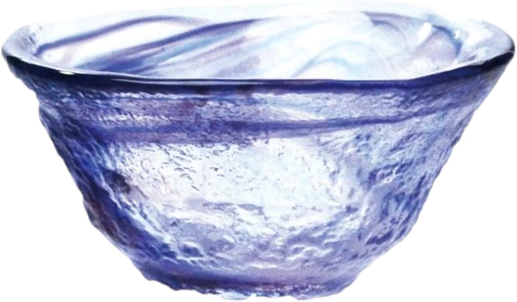 Takumiikaze Select 1 Piece Guinomi (Blue) Diameter 2.7 x H1.3 inches (69 x 34 mm), 1.6 fl oz (45 ml), Glass (Glass), Made in Japan