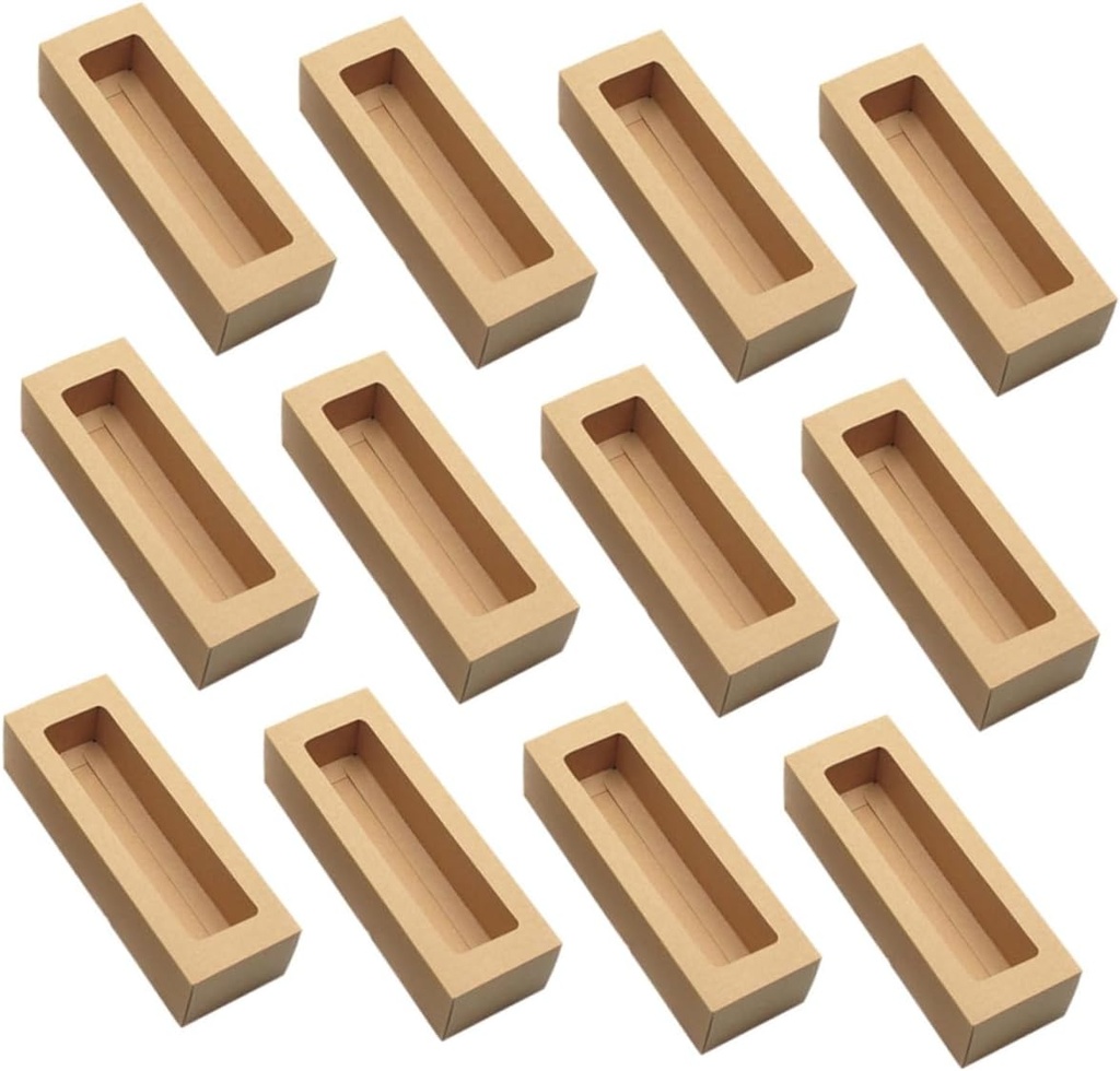 12pcs Small Pastry Packaging Boxes Creative Bakery Containers with Transparent Pvc Window Sturdy Paper Tart Boxes for Desserts and Treats for Cakes Cookies and Macarons