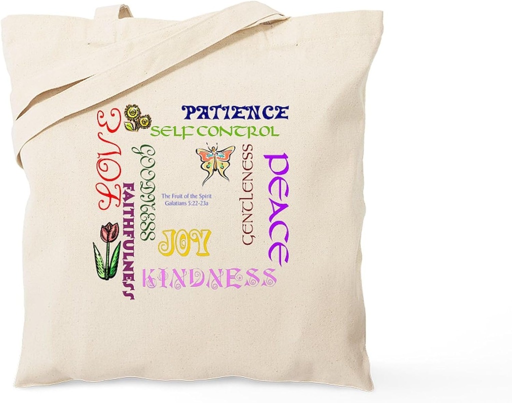 CafePress Fruit Of The Spirit Tote Bag Reusable Natural Beige Canvas Shopping Bag