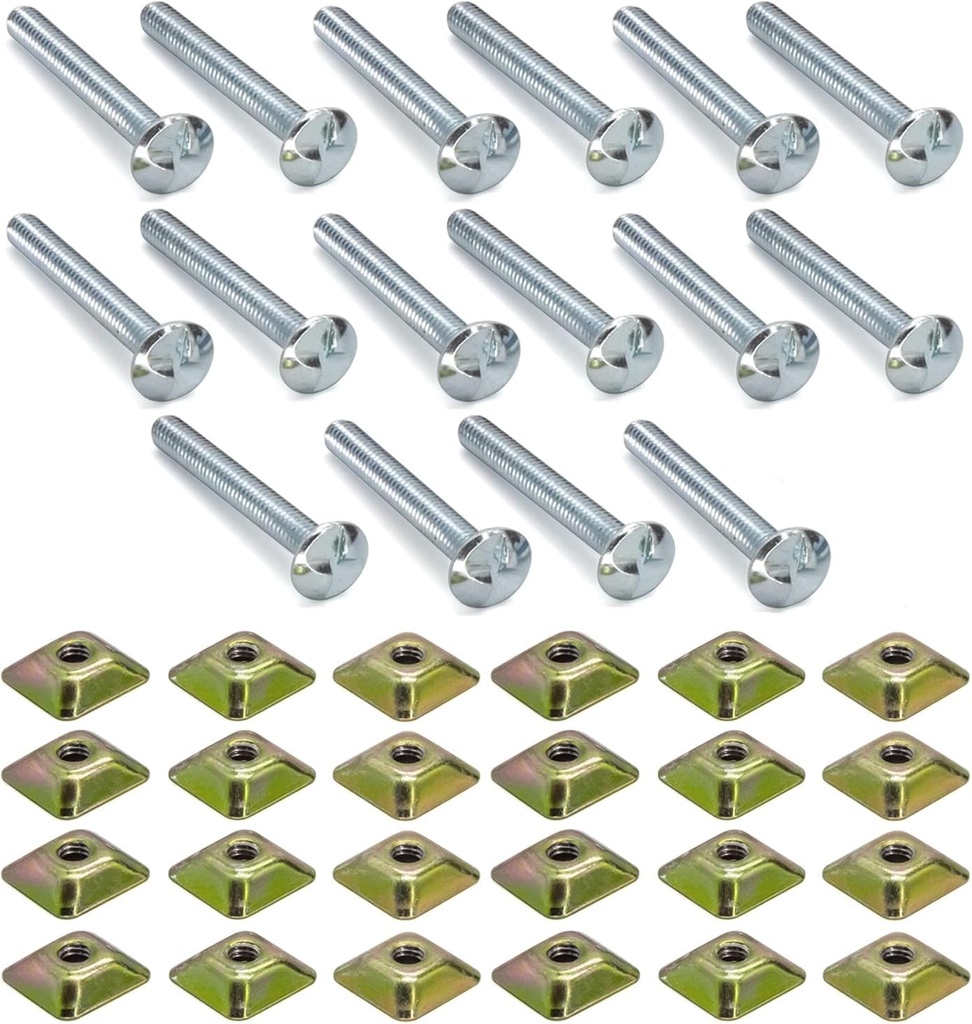 16 PCS Anti-Theft Post Attachment Kit Sign Mounting Hardware for U Channel Post, Sign Post Mounting Bolts and Nuts,2.5" Bolt