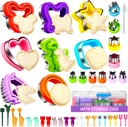 Uncrustable Sandwich Cutter, Sandwich Cutters for Kids Lunch, 43 Pcs Kids Sandwich Cutter and Sealer Set with Storage Case, Crustless Sandwich Cutters Shapes for Girl Boy Lunch & Bento Box Accessories