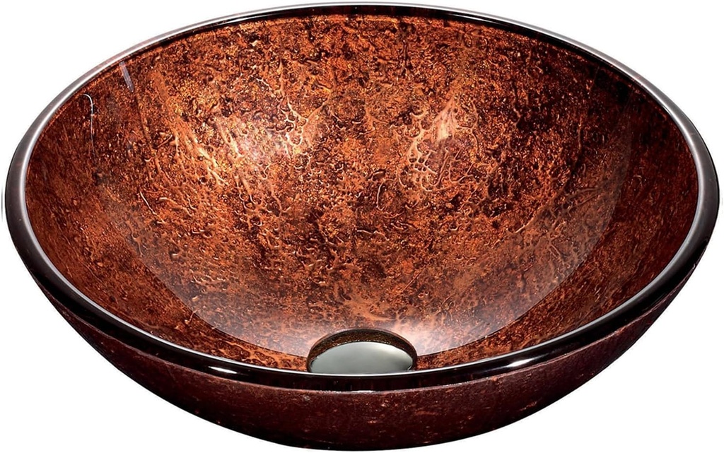 Vigo VG07028 Mahogany Moon Glass Vessel Bathroom Sink