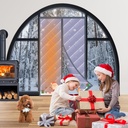 Thermal Door Curtain,Christmas Door Cover Fits Door Size 34" x 82" Oxford Fabric Filled with Thicken Cotton to Keep Draft Out,Winter Door Curtain for Front Back Kitchen Bedroom Patio Door