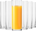 Krosno Tall Water Juice Drinking Highball Glasses, Set of 6 pieces, 6.8 oz, Pure Collection,Ideal for Everyday Use, Drinking Glasses, Dishwasher Safe, Made in Europe