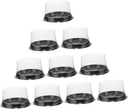 Cabilock 10Pcs Clear Plastic Cake Containers with Lids Individual Slice Boxes Thick Pet Packaging for Cake Storage and Transport Random Style