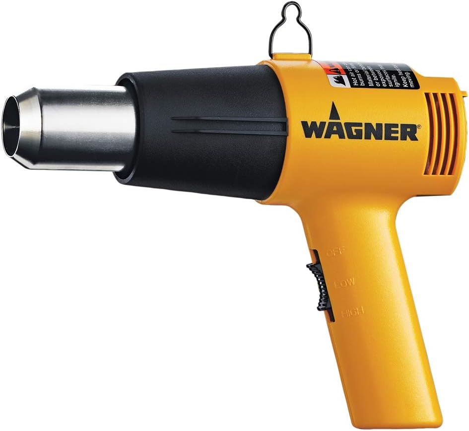 Wagner Spraytech 0503008 HT1000 Heat Gun, 2 Temp Settings 750ᵒF & 1000ᵒF, Great for Soften paint, Caulking, Adhesive, Putty Removal, Shrink Wrap, Bend Plastic Pipes, Loosen Rusted Nuts or Bolts