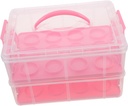 GLEAVI Clear Multi-layer Cupcake Carrier Portable Dessert Storage Box Lid for for Bakeries and Home Use for Muffins and Tarts