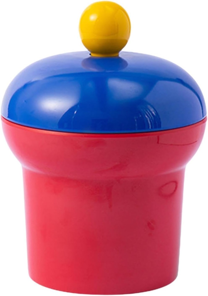 Candy Sweet Jar Cookie Jar 0.5 L with Lid Home Decor Modern Candy Bowl Snack Container for Birthday Table Centerpiece Kitchen, Red Blue Yellow