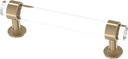 Franklin Brass Francisco Acrylic Bar (5-Pack) Gold Cabinet Handles 3-3/4' Hole Center Champagne Bronze/Clear Kitchen Drawer Pulls Dresser, Furniture Hardware P44309-720-B