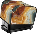 4 Slice Toaster Cover with Two Pockets for Storing knife Super Soft Appliance Covers Marble Modern Art Dust Cover for Kitchen Small Oven-Cover Kitchen Bread Machine Protector Covers