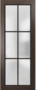 SARTODOORS Slab Barn Door Panel Frosted Glass | Planum 2122 Chocolate Ash | Sturdy Finished Doors | Pocket Closet Sliding-28 x 80"