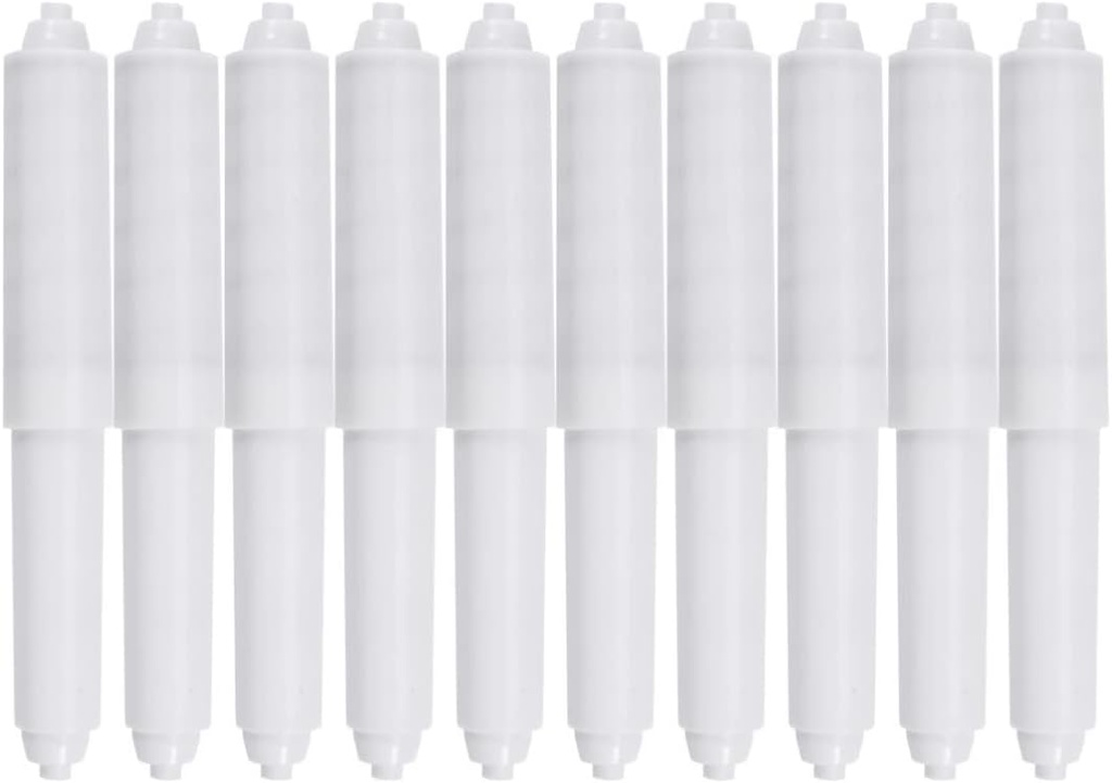 Toilet Paper Holder, 10 Pieces Toilet Paper Holder Roller Spindle Replacement Rod Plastic Spring Loaded