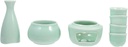 Ceramic Sake Set with Warmer Traditional Japanese Style Wine Dispenser Elegant Drinking Cups for Hot and Cold Beverages for Home and Special Occasions