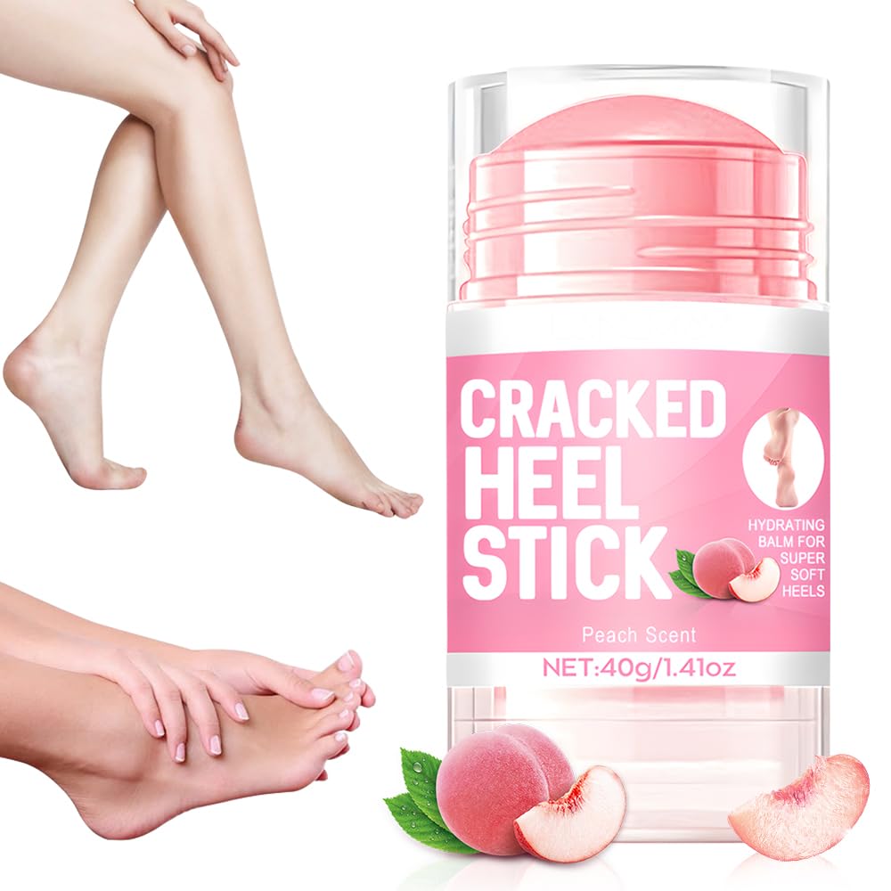 Hydrating and Anti-Cracking Foot Cream, 2025 Upgraded Moisturising Cream Relieves Severe Dryness, Intensive Repair Cream for Callused Skin on Feet, Knee, Elbow, for Men & Women ﻿ ﻿ (Peach 1PCS, Large)