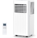COWSAR 10,000 BTU Portable Air Conditioners, Portable AC Unit Cools Up to 450 Sq.ft with Remote, 4 Modes Room Air Conditioners with Digital Display/Swivel Wheels/Installation Kits/24H Timer, White