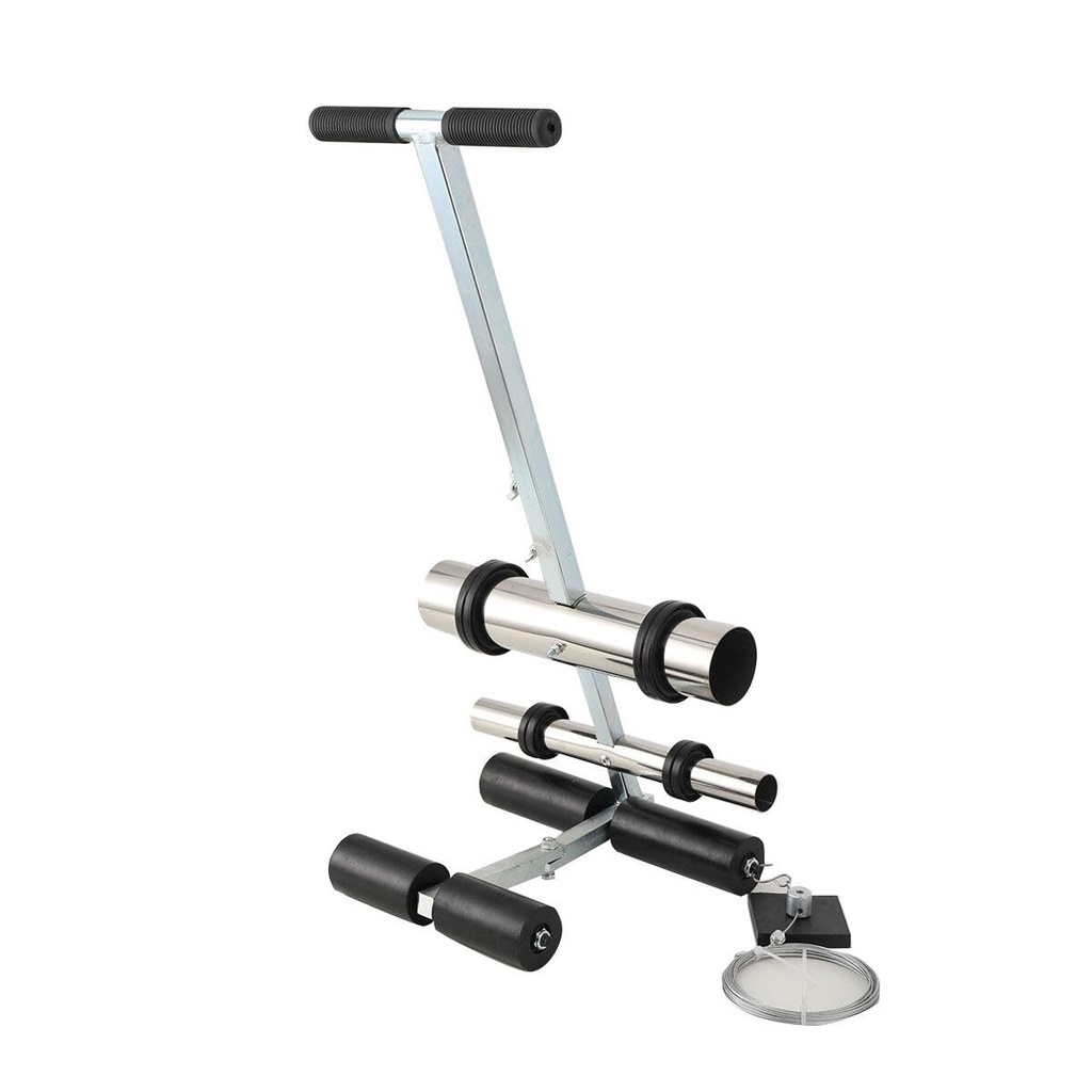 Tape Applicator with Drawing Circle Kit Hand Push Line Striping Machine Parking Lot Striping Machine with Rubber Roller Tape Marking Machine for Basketball Courts, Road Warning