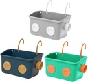 TEHAUX 1set Material Hanging Storage Basket Bath Rack Easy to Use Drain Storage for Bathroom Kitchen