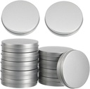 PRETYZOOM 12pcs Candy Tin Cans Lids Round Metal Containers for Baked Goods Holiday Cookie Storage
