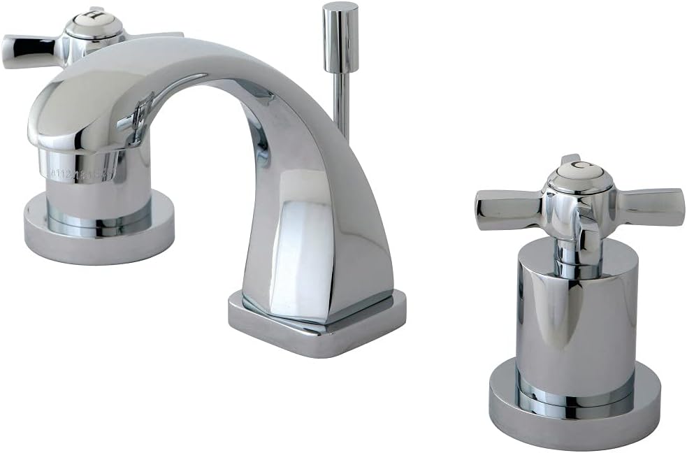 KINGSTON BRASS KS4941ZX Millennium Mini Widespread Lavatory Faucet with Brass Pop-Up, Polished Chrome