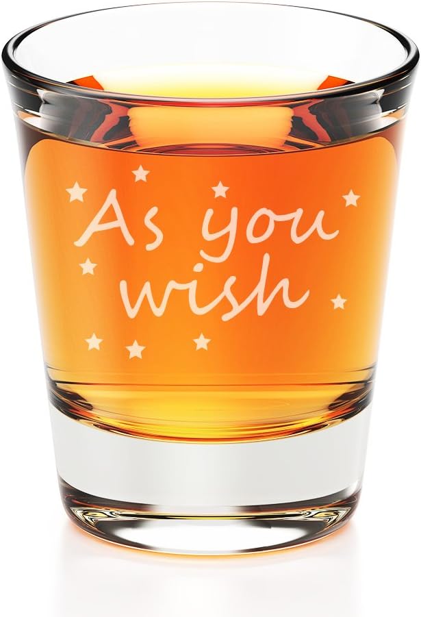As You Wish Engraved Fluted Shot Glass