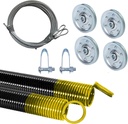 Heavy-Duty Double-Looped Garage Door Extension Springs Bundle 130 lb (Yellow) Springs, 3" Pulleys, and Extension Cables for 7' Feet Garage Door | Garage Door Hardware Parts