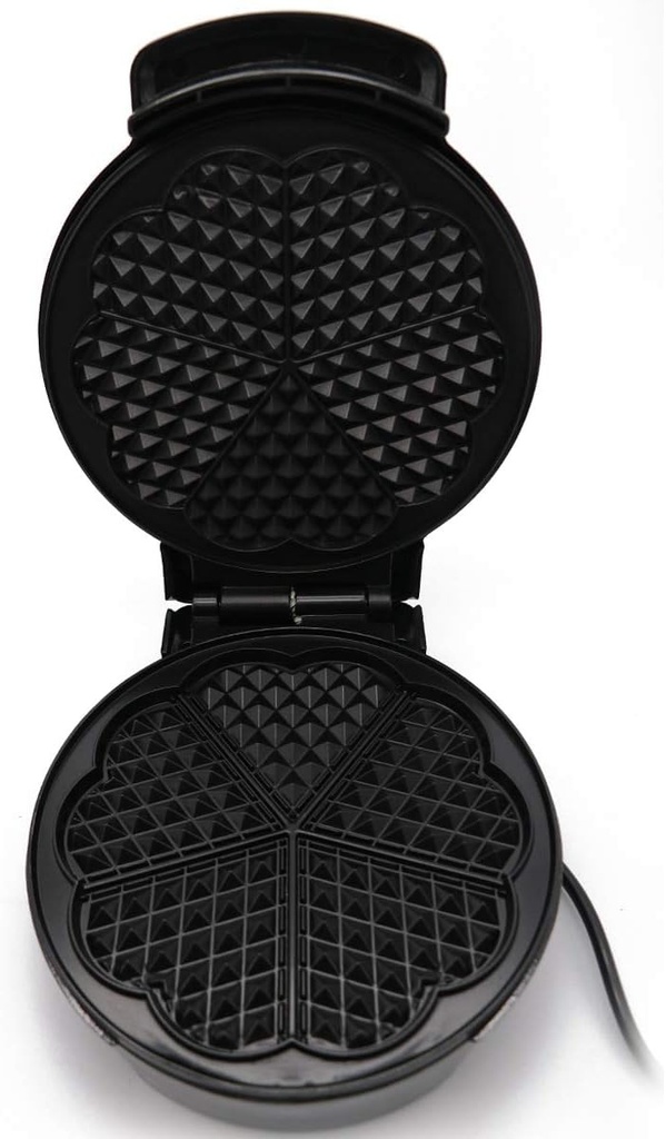 1200W Heart Shaped Electric Waffles ， Maker Bubble Egg Cake Oven Non Stick Breakfast Waffle Machine ， Household Eggette Pancake Pan