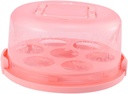 PRETYZOOM 1Pc Portable Cake Box with Lid Pink Food Storage Case Cake Carrier for Safe Keeping for Bakeries Tea Rooms and Home Use