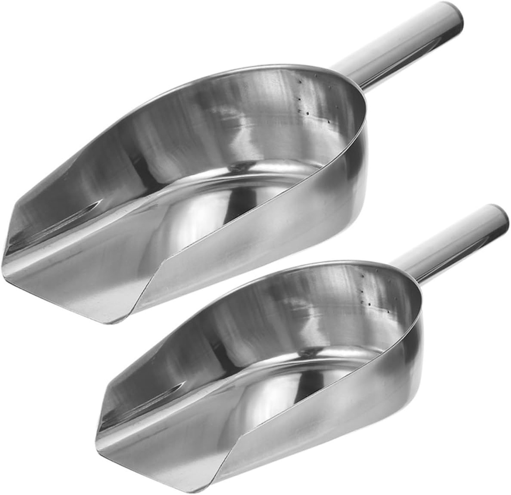 2pcs Stainless Steel Multi-purpose Shovel for Home Use for Ice Grain Flour and Dried Food Compact Design for Easy Storage and Easy to Clean