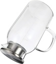 Hemoton Borosilicate Glass Pitcher Lid for Iced Beverages Juice and Tea Stylish Transparent Jug for Parties Bbqs and Picnics Leak Design