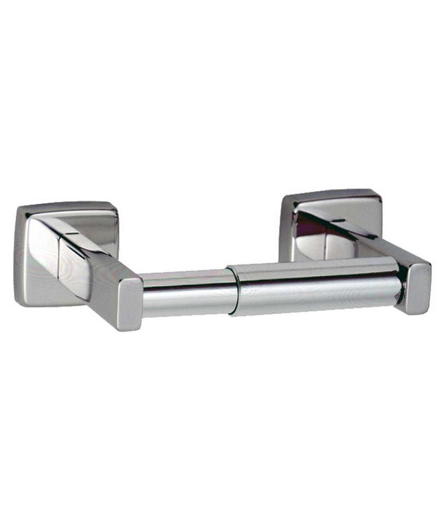 Bobrick 6857 Stainless Steel Single Roll Toilet Tissue Dispenser, Satin Finish, 7-1/4" Width x 2" Height x 3-15/16" Projection