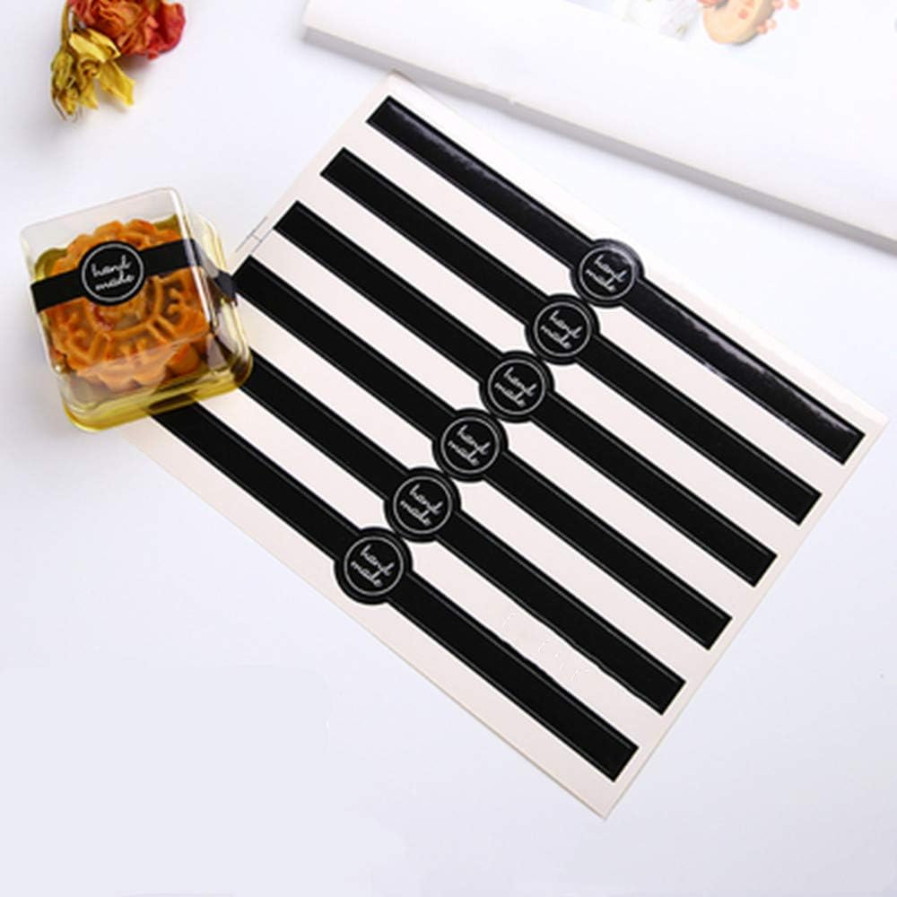 240 Pcs Mooncake Boxes Decorating Labels Clear Cookie Macaron Cake Containers Stickers for Chinese Mid-Autumn Day, 100 Sets (Label B)