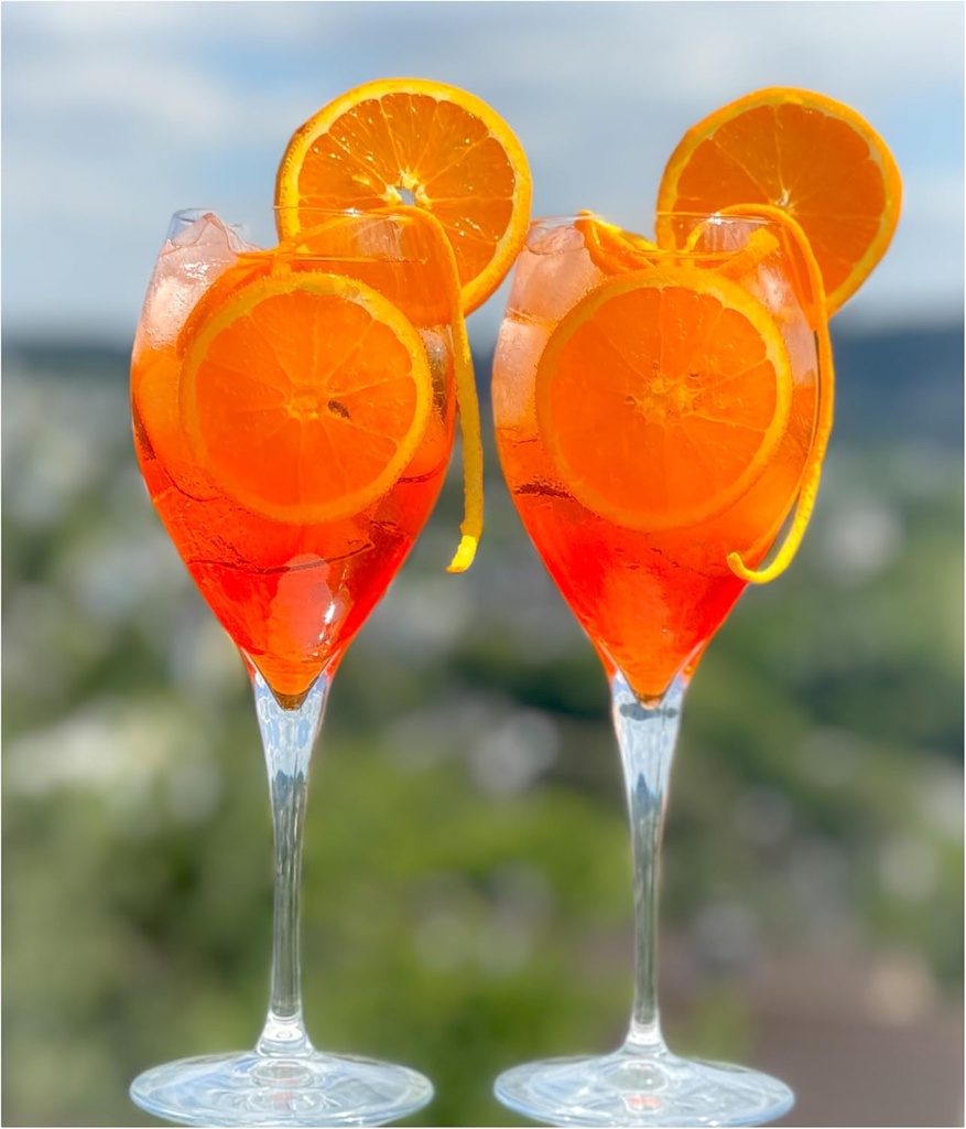 Topkapi Aperol Spray Glass Mara XL - Cocktail Glass 445ml for Aperol Spritz, Hugo, Amalfi, Cocktails, Pack of 6