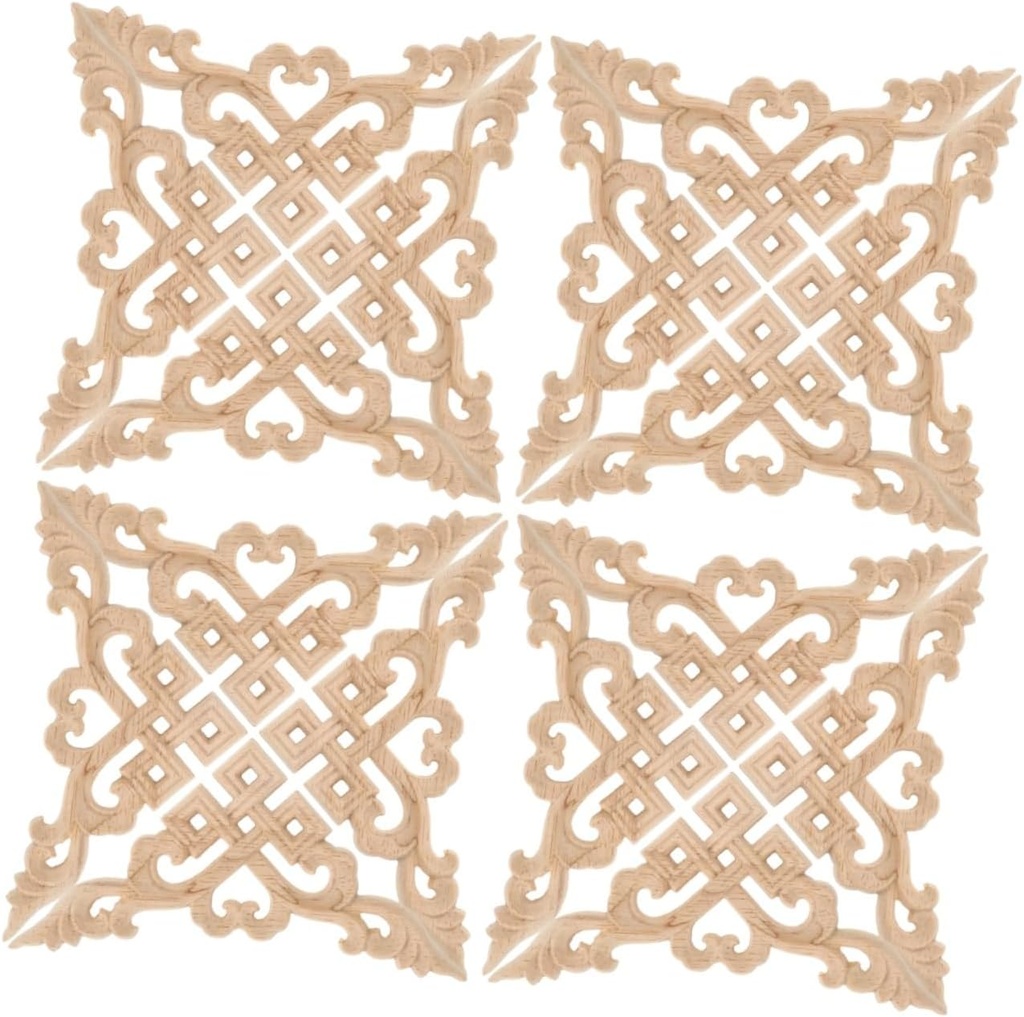 DOITOOL 16pcs Corner Onlays Decorative Wood Appliques for Cabinets Doors and Furniture Easy to Paint and Install for Home Decor and Remodeling