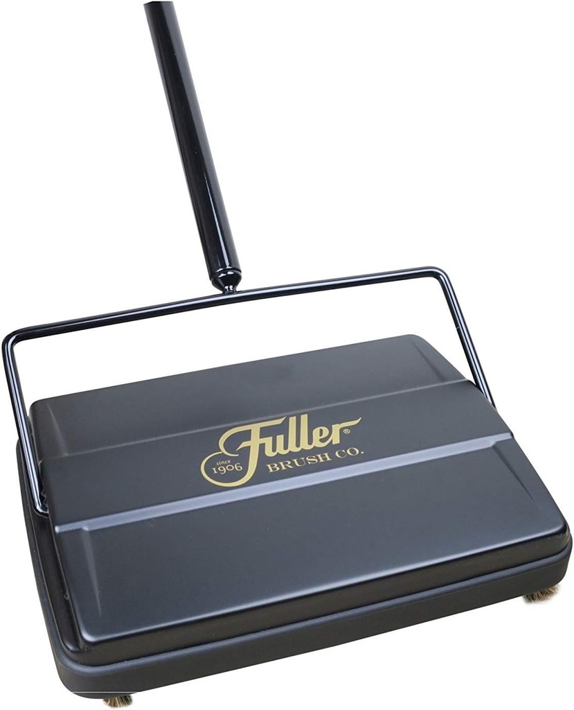 Fuller Brush 17027 Electrostatic Carpet & Floor Sweeper - 9" Cleaning Path - Lightweight - Ideal for Crumby Messes - Works On Carpets & Hard Floor Surfaces - Black