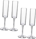 ABOOFAN 4pcs Unbreakable Cocktail Goblets Transparent Party Flutes Wine Glasses Material Smooth Surface for Soda Celebrations