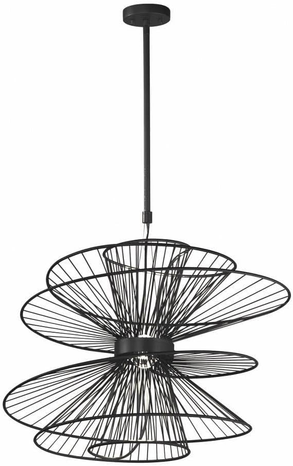 Maxim 24176BK Zeta Pendant, 2-Light LED 16 Total Watts, Black
